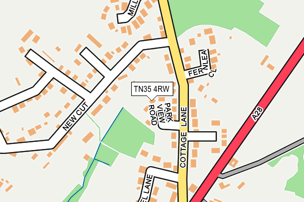 TN35 4RW map - OS OpenMap – Local (Ordnance Survey)