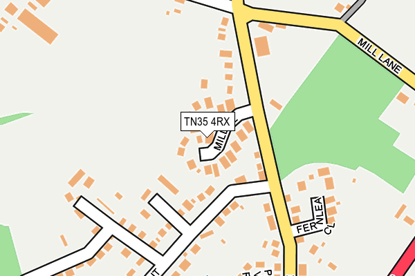 TN35 4RX map - OS OpenMap – Local (Ordnance Survey)