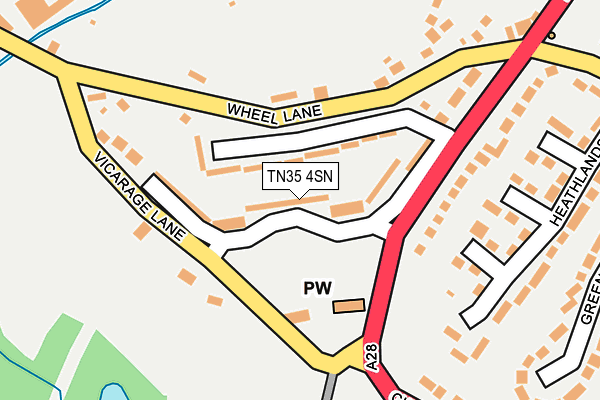 TN35 4SN map - OS OpenMap – Local (Ordnance Survey)