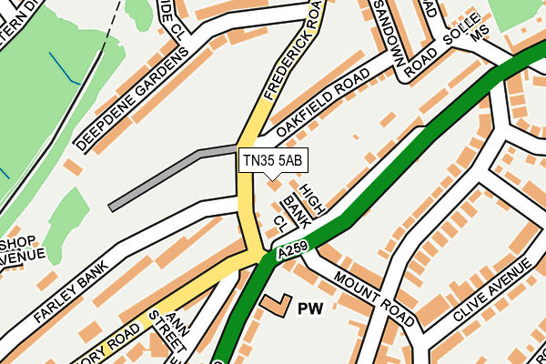 TN35 5AB map - OS OpenMap – Local (Ordnance Survey)
