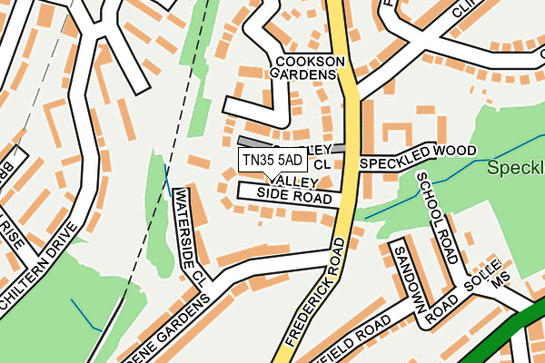 TN35 5AD map - OS OpenMap – Local (Ordnance Survey)