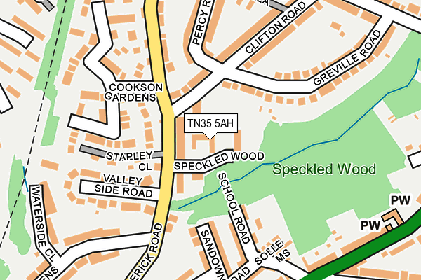 TN35 5AH map - OS OpenMap – Local (Ordnance Survey)