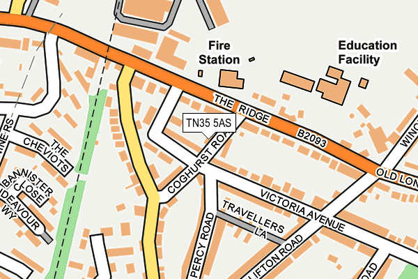 TN35 5AS map - OS OpenMap – Local (Ordnance Survey)