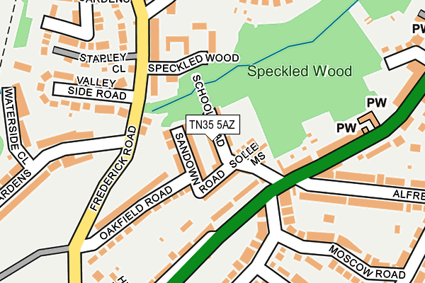 TN35 5AZ map - OS OpenMap – Local (Ordnance Survey)