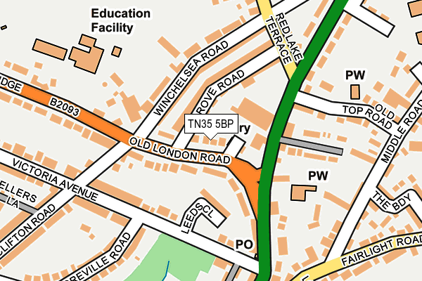 TN35 5BP map - OS OpenMap – Local (Ordnance Survey)