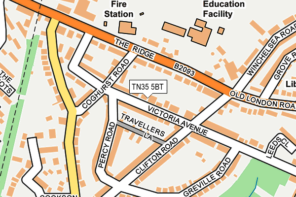 TN35 5BT map - OS OpenMap – Local (Ordnance Survey)