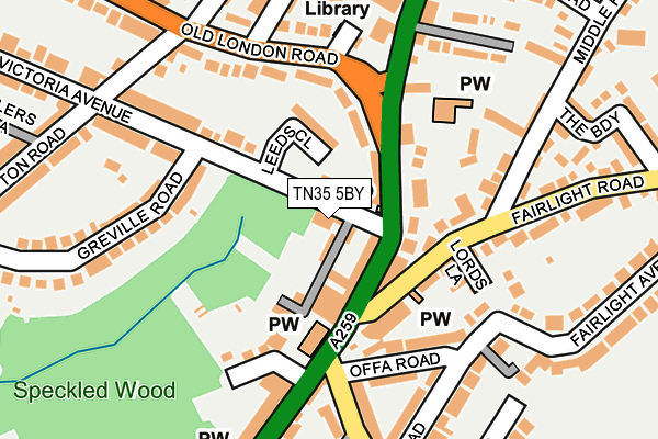 TN35 5BY map - OS OpenMap – Local (Ordnance Survey)