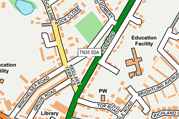 TN35 5DA map - OS OpenMap – Local (Ordnance Survey)