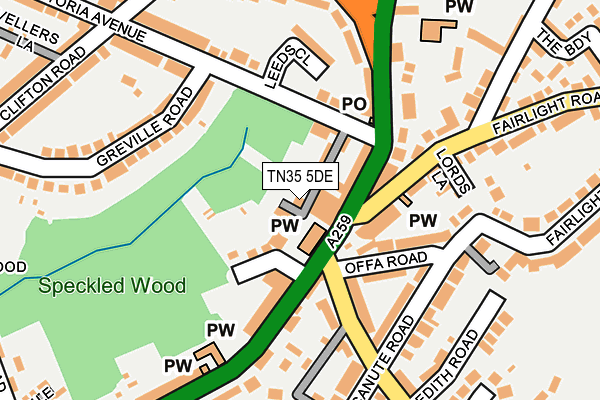 TN35 5DE map - OS OpenMap – Local (Ordnance Survey)