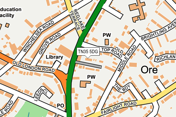 TN35 5DG map - OS OpenMap – Local (Ordnance Survey)