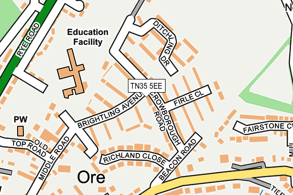 TN35 5EE map - OS OpenMap – Local (Ordnance Survey)