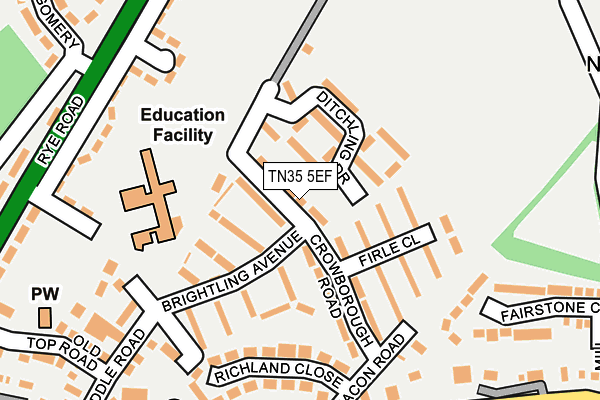 TN35 5EF map - OS OpenMap – Local (Ordnance Survey)