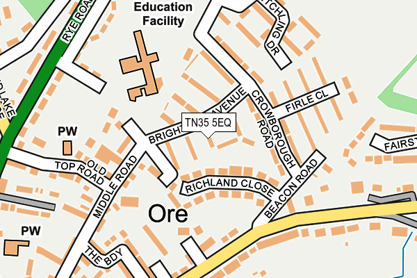 TN35 5EQ map - OS OpenMap – Local (Ordnance Survey)