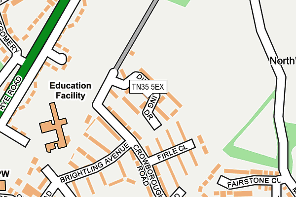 TN35 5EX map - OS OpenMap – Local (Ordnance Survey)