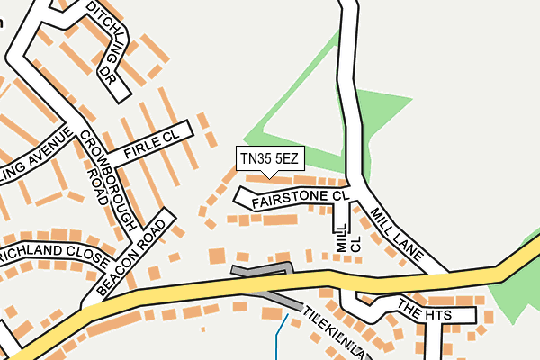 TN35 5EZ map - OS OpenMap – Local (Ordnance Survey)