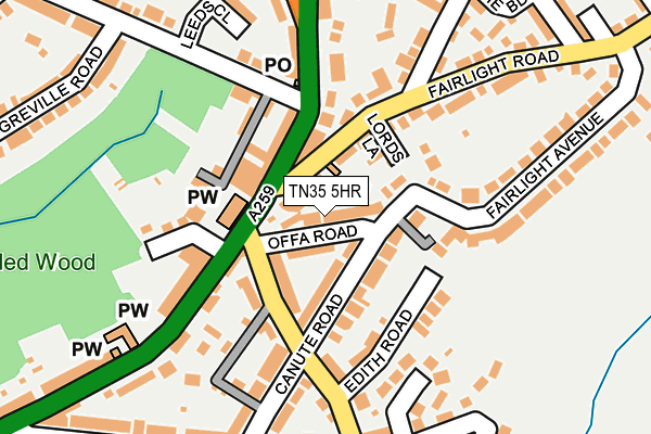 TN35 5HR map - OS OpenMap – Local (Ordnance Survey)