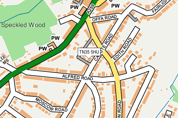 TN35 5HU map - OS OpenMap – Local (Ordnance Survey)