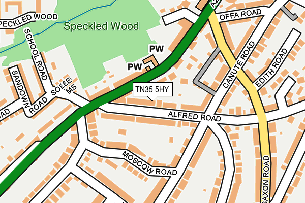 TN35 5HY map - OS OpenMap – Local (Ordnance Survey)