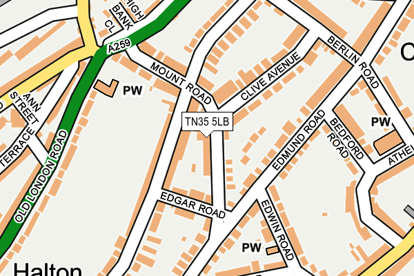 TN35 5LB map - OS OpenMap – Local (Ordnance Survey)
