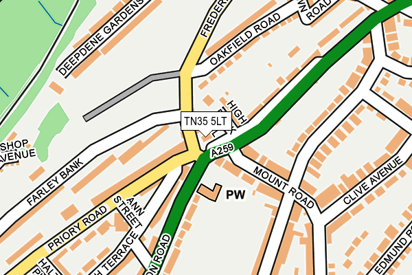 TN35 5LT map - OS OpenMap – Local (Ordnance Survey)