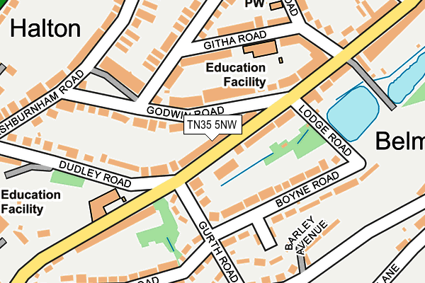 TN35 5NW map - OS OpenMap – Local (Ordnance Survey)