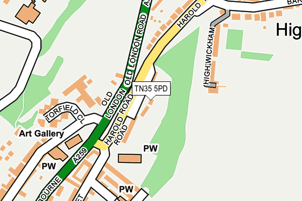 TN35 5PD map - OS OpenMap – Local (Ordnance Survey)