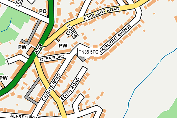 TN35 5PG map - OS OpenMap – Local (Ordnance Survey)