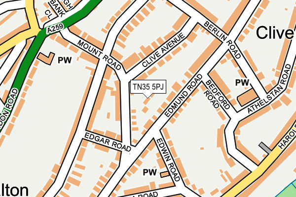 TN35 5PJ map - OS OpenMap – Local (Ordnance Survey)