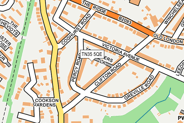 TN35 5QE map - OS OpenMap – Local (Ordnance Survey)