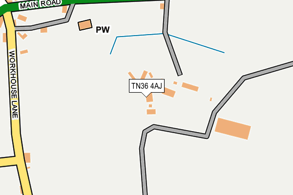 TN36 4AJ map - OS OpenMap – Local (Ordnance Survey)