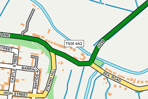 TN36 4AQ map - OS OpenMap – Local (Ordnance Survey)