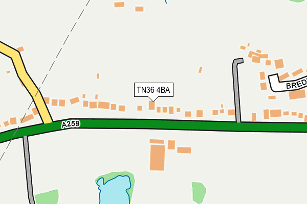 TN36 4BA map - OS OpenMap – Local (Ordnance Survey)