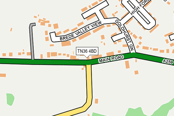 TN36 4BD map - OS OpenMap – Local (Ordnance Survey)