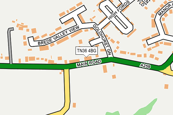 TN36 4BG map - OS OpenMap – Local (Ordnance Survey)
