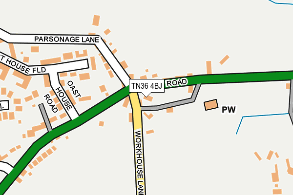 TN36 4BJ map - OS OpenMap – Local (Ordnance Survey)