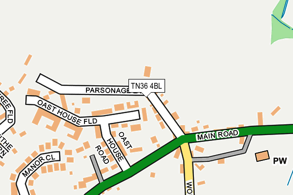 TN36 4BL map - OS OpenMap – Local (Ordnance Survey)