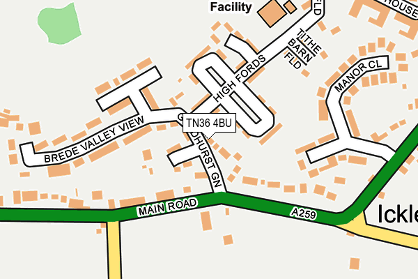 TN36 4BU map - OS OpenMap – Local (Ordnance Survey)