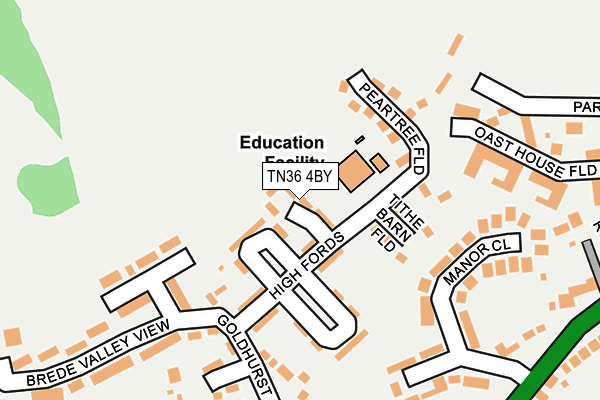 TN36 4BY map - OS OpenMap – Local (Ordnance Survey)