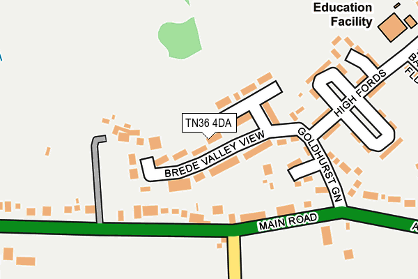 TN36 4DA map - OS OpenMap – Local (Ordnance Survey)