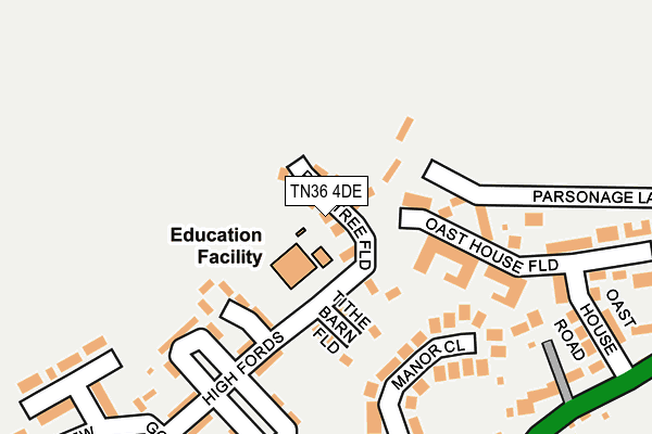 TN36 4DE map - OS OpenMap – Local (Ordnance Survey)