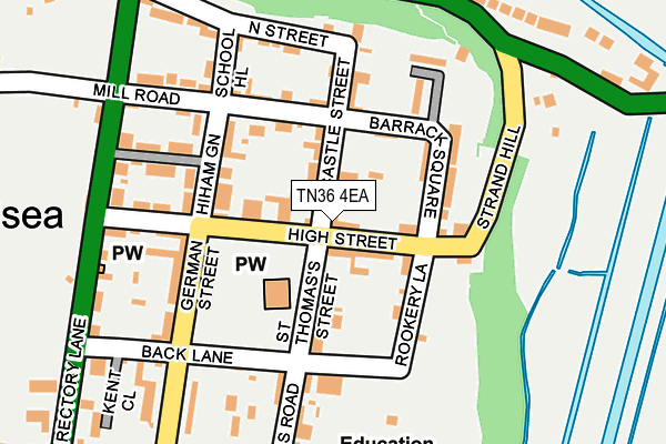 TN36 4EA map - OS OpenMap – Local (Ordnance Survey)