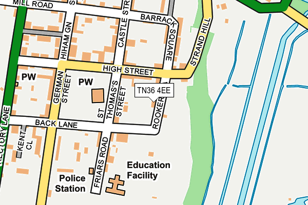 TN36 4EE map - OS OpenMap – Local (Ordnance Survey)
