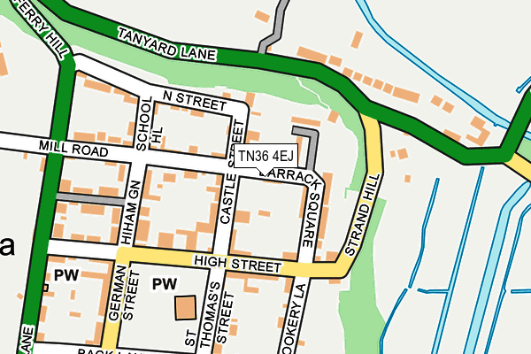 TN36 4EJ map - OS OpenMap – Local (Ordnance Survey)