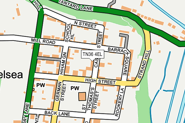 TN36 4EL map - OS OpenMap – Local (Ordnance Survey)