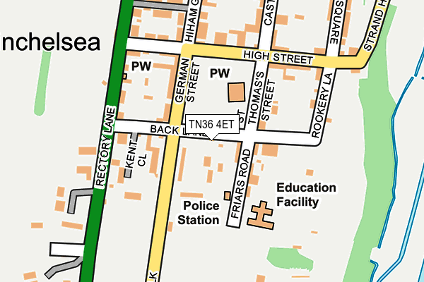 TN36 4ET map - OS OpenMap – Local (Ordnance Survey)