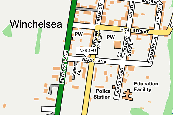 TN36 4EU map - OS OpenMap – Local (Ordnance Survey)