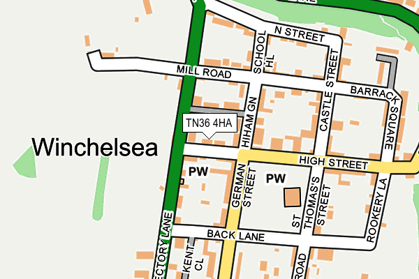 TN36 4HA map - OS OpenMap – Local (Ordnance Survey)