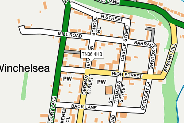 TN36 4HB map - OS OpenMap – Local (Ordnance Survey)