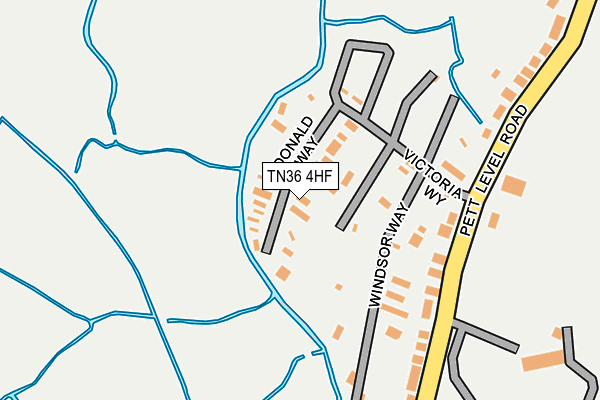 TN36 4HF map - OS OpenMap – Local (Ordnance Survey)