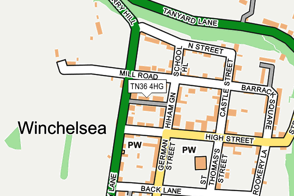 TN36 4HG map - OS OpenMap – Local (Ordnance Survey)